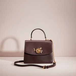 Coach Parker Top Handle With Tea Rose • Crossbody Oxblood/Brass • Coach bag